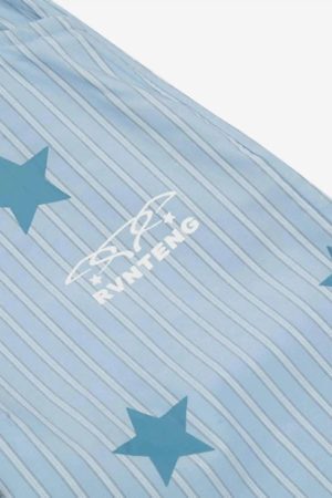 Concert Outfit Street Retro Star Vertical Stripes Trousers