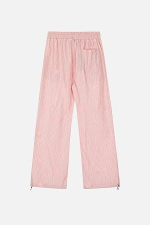 Concert Outfit Street Retro Star Vertical Stripes Trousers