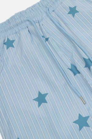 Concert Outfit Street Retro Star Vertical Stripes Trousers