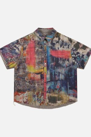 Concert Outfit Street Reversible Short-Sleeved Shirt