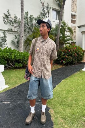 Concert Outfit Street Reversible Short-Sleeved Shirt