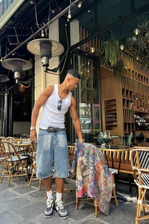 Concert Outfit Street Reversible Short-Sleeved Shirt