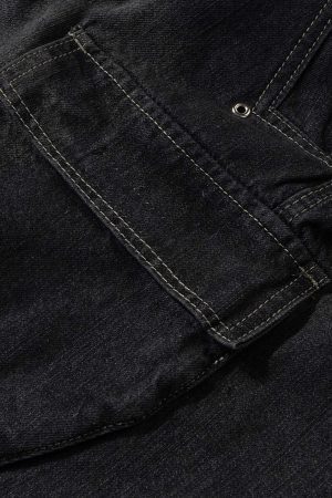 Concert Outfit Street RO Washed Denim Cargo Jort