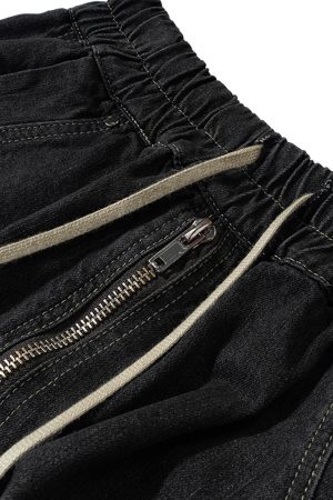 Concert Outfit Street RO Washed Denim Cargo Jort