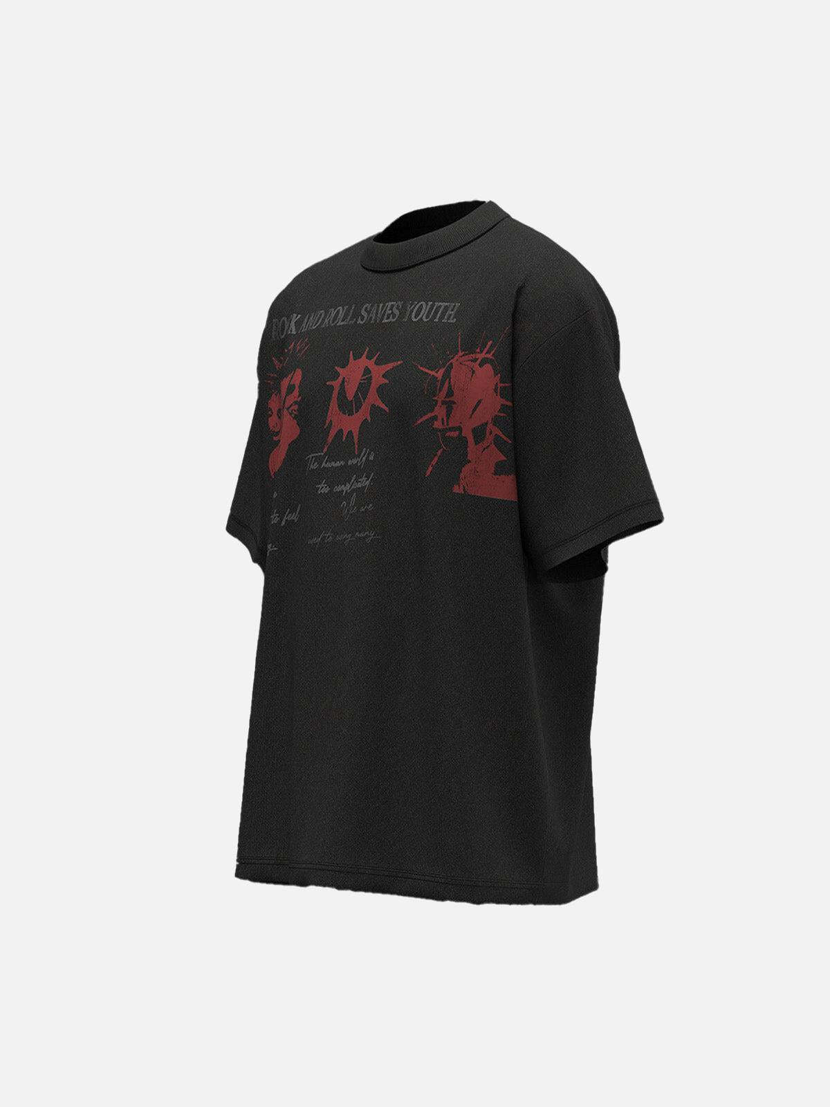 Concert Outfit Street Rock & Roll Graphic T-Shirt Concert Outfit Street Rock & Roll Graphic T-Shirt