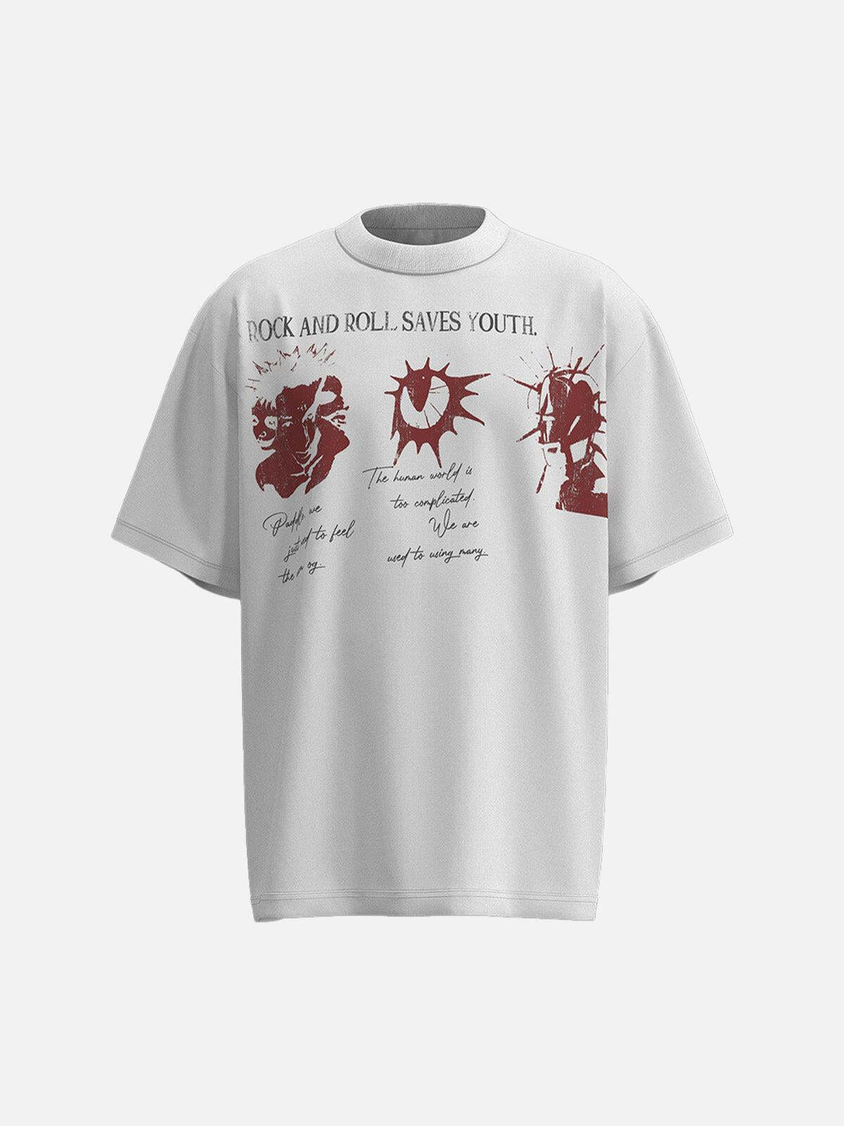 Concert Outfit Street Rock & Roll Graphic T-Shirt Concert Outfit Street Rock & Roll Graphic T-Shirt