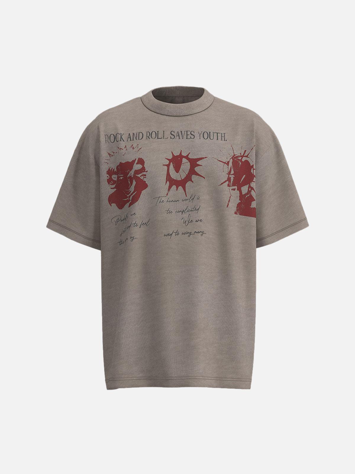 Concert Outfit Street Rock & Roll Graphic T-Shirt Concert Outfit Street Rock & Roll Graphic T-Shirt