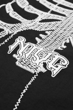 Concert Outfit Street Skull Print T-Shirt