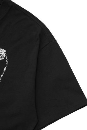 Concert Outfit Street Skull Print T-Shirt