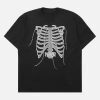 Concert Outfit Street Skull Print T-Shirt