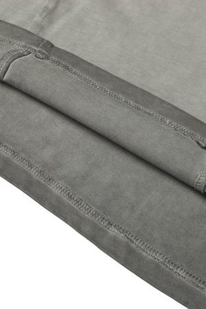 Concert Outfit Street Split Studded Patch T-Shirt