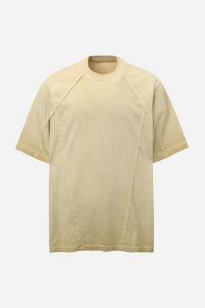 Concert Outfit Street Split Studded Patch T-Shirt