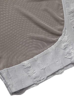 Concert Outfit Street Stitching Cross Print T-Shirt