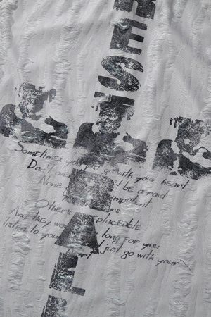 Concert Outfit Street Stitching Cross Print T-Shirt