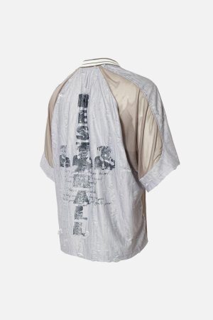 Concert Outfit Street Stitching Cross Print T-Shirt