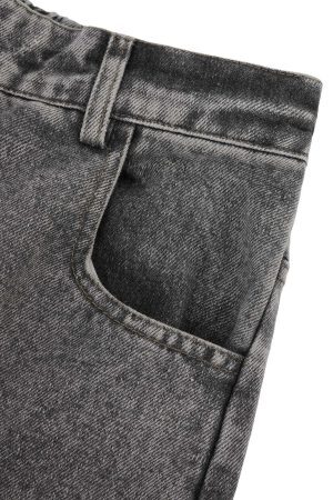 Concert Outfit Street Stitching Multi-Pocket Workwear Washed Jeans