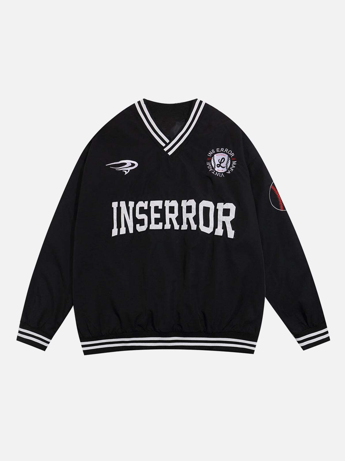 Concert Outfit Street V-Neck Baseball-Inspired Sweatshirt Concert Outfit Street V-Neck Baseball-Inspired Sweatshirt