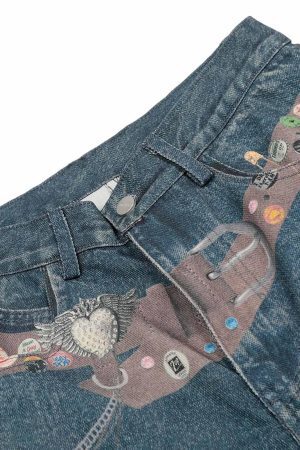 Concert Outfit Street Washed Cleanfit Straight Jeans