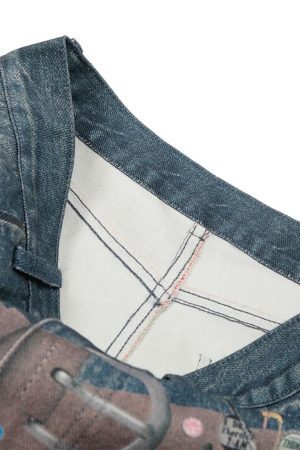 Concert Outfit Street Washed Cleanfit Straight Jeans