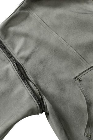 Concert Outfit Street Washed Distressed Stitching Rivet Hooded Jacket