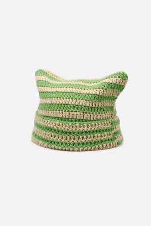 Concert Outfit Stripe Cat Ear Hat