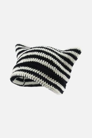 Concert Outfit Stripe Cat Ear Hat