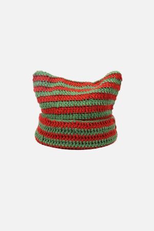 Concert Outfit Stripe Cat Ear Hat