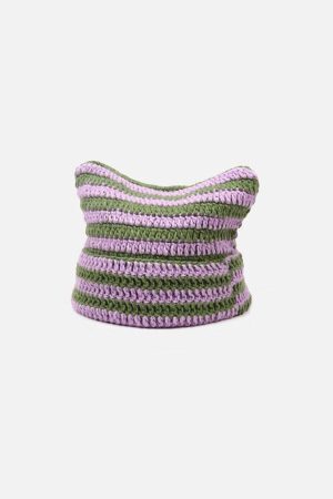 Concert Outfit Stripe Cat Ear Hat