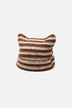 Concert Outfit Stripe Cat Ear Hat