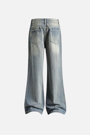 Concert Outfit Stripe Washed Jeans