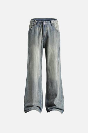 Concert Outfit Stripe Washed Jeans