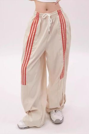 Concert Outfit Striped Draped Sweatpants