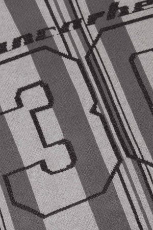 Concert Outfit Striped Embroidered Knit Polo Sweater