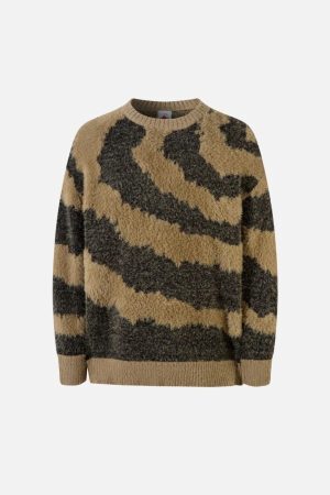 Concert Outfit Striped Knit Sweater