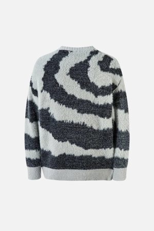 Concert Outfit Striped Knit Sweater
