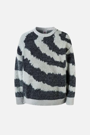 Concert Outfit Striped Knit Sweater