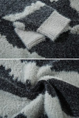 Concert Outfit Striped Knit Sweater