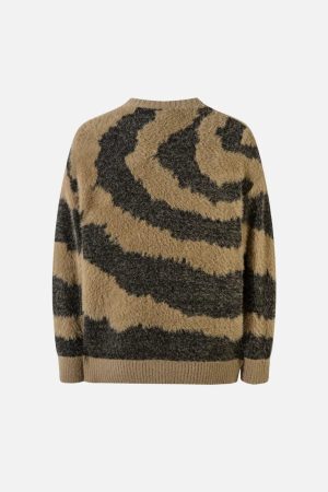 Concert Outfit Striped Knit Sweater