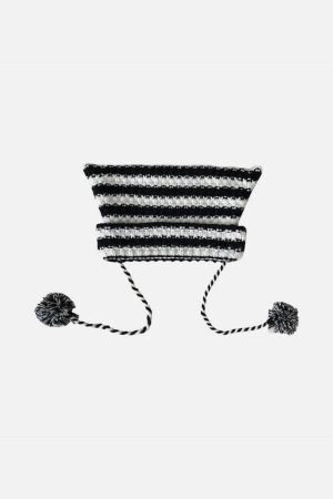 Concert Outfit Striped Little Devil Cat Ear Hat