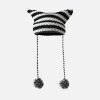 Concert Outfit Striped Little Devil Cat Ear Hat