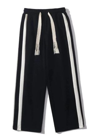 Concert Outfit Striped Patchwork Pants