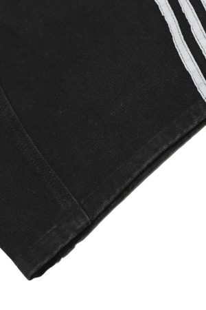 Concert Outfit Striped Stitching Barrel Jeans