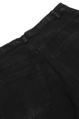 Concert Outfit Striped Stitching Barrel Jeans