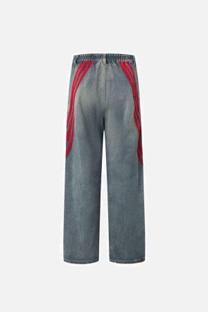 Concert Outfit Striped Vibe Straight Jeans