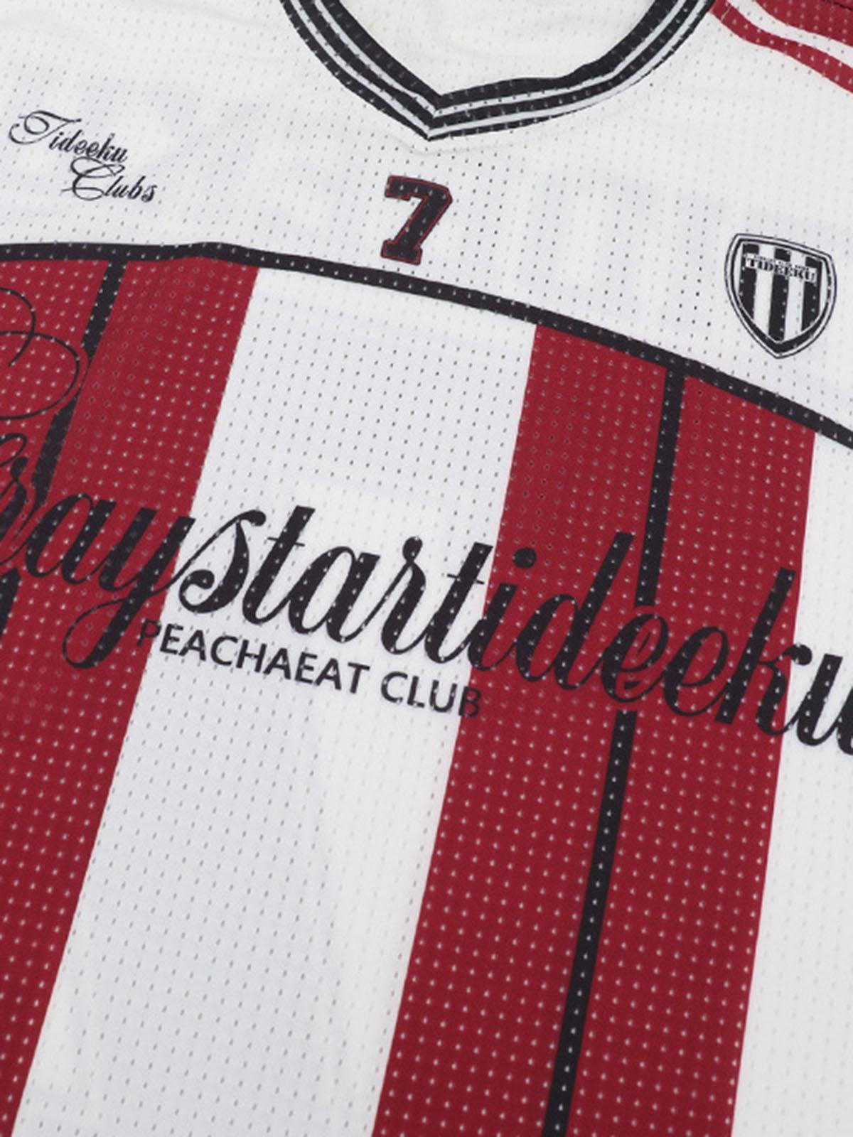 Concert Outfit Stylish Striped Sports Jersey T-Shirt Concert Outfit Stylish Striped Sports Jersey T-Shirt