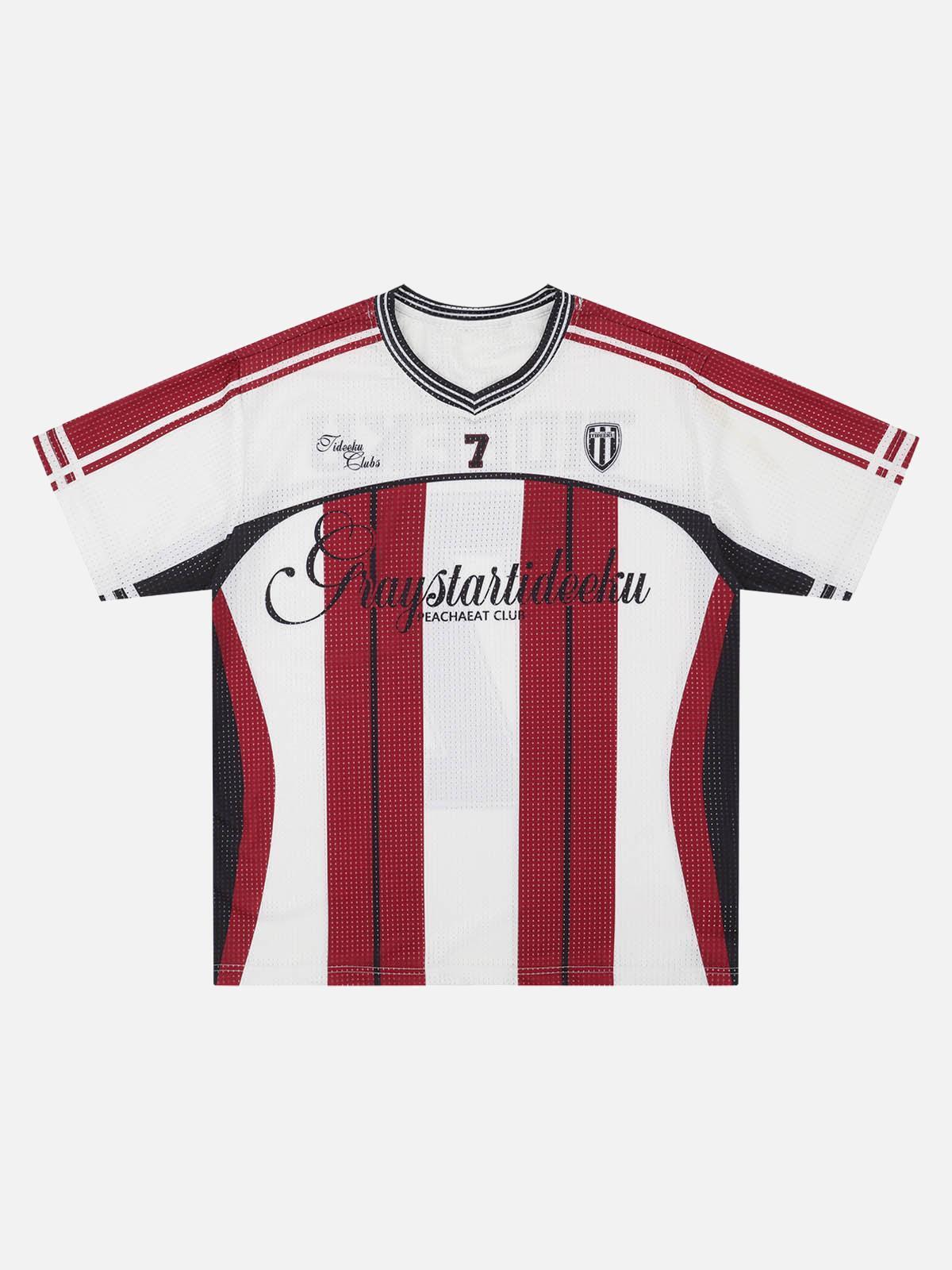 Concert Outfit Stylish Striped Sports Jersey T-Shirt Concert Outfit Stylish Striped Sports Jersey T-Shirt