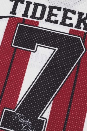 Concert Outfit Stylish Striped Sports Jersey T-Shirt