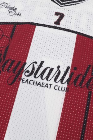 Concert Outfit Stylish Striped Sports Jersey T-Shirt