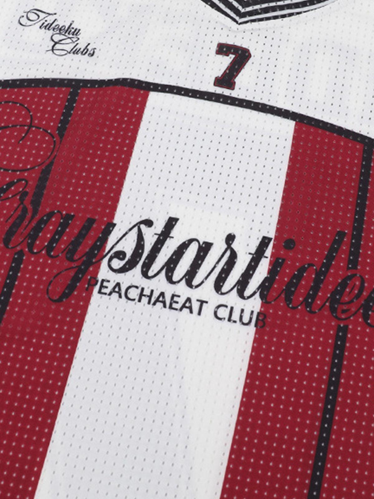 Concert Outfit Stylish Striped Sports Jersey T-Shirt Concert Outfit Stylish Striped Sports Jersey T-Shirt