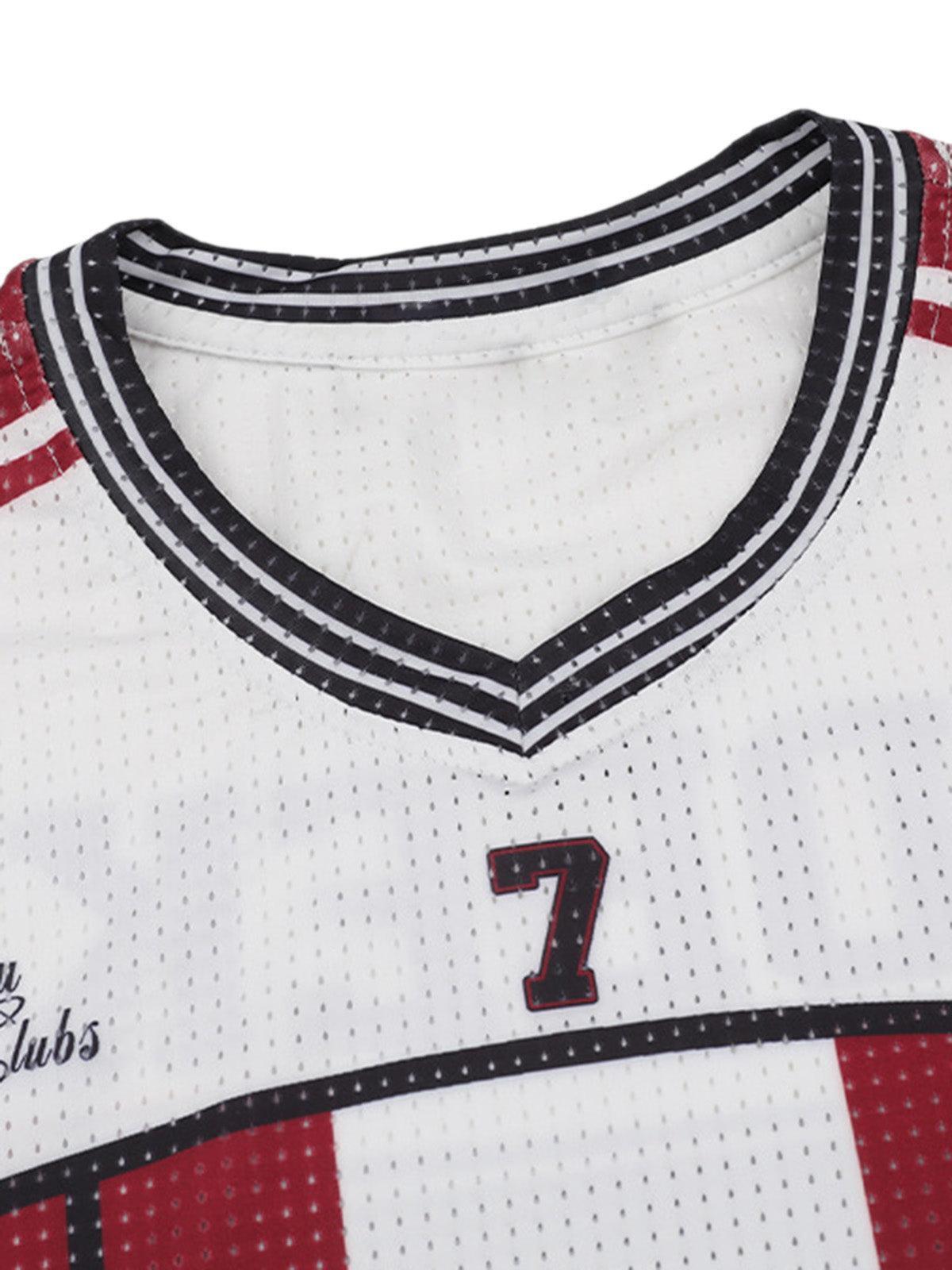 Concert Outfit Stylish Striped Sports Jersey T-Shirt Concert Outfit Stylish Striped Sports Jersey T-Shirt